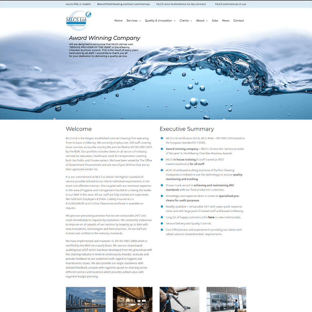 munster & leinster cleaning services (mlcs) new website launched