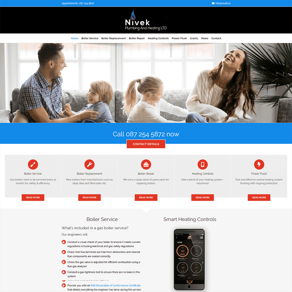 nivek plumbing and heating new website launched