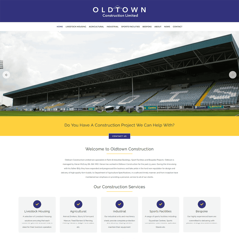 oldtown construction – new website launched