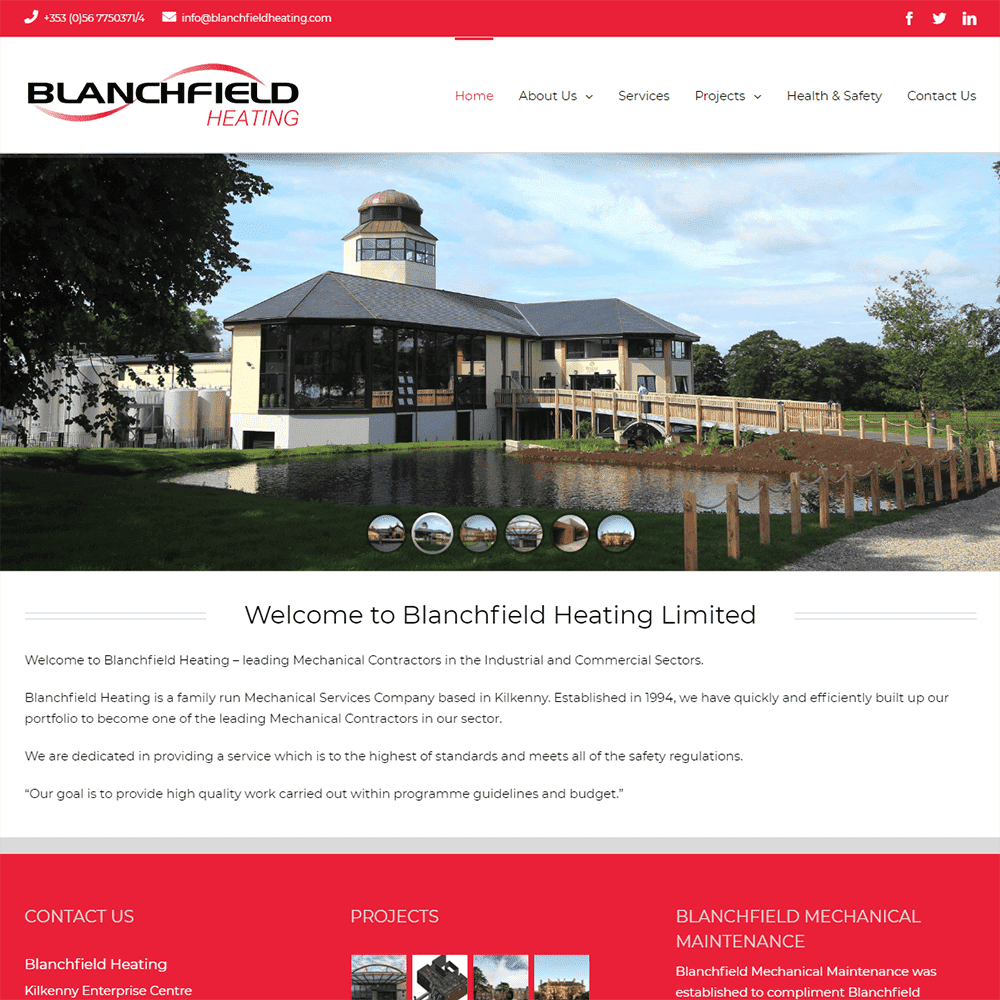 blanchfield heating new website launched