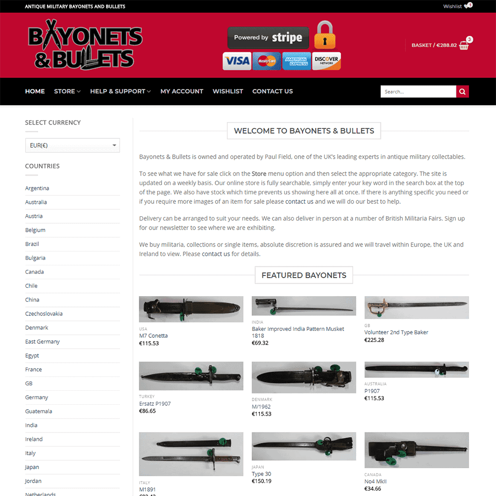 bayonets and bullets new website launched