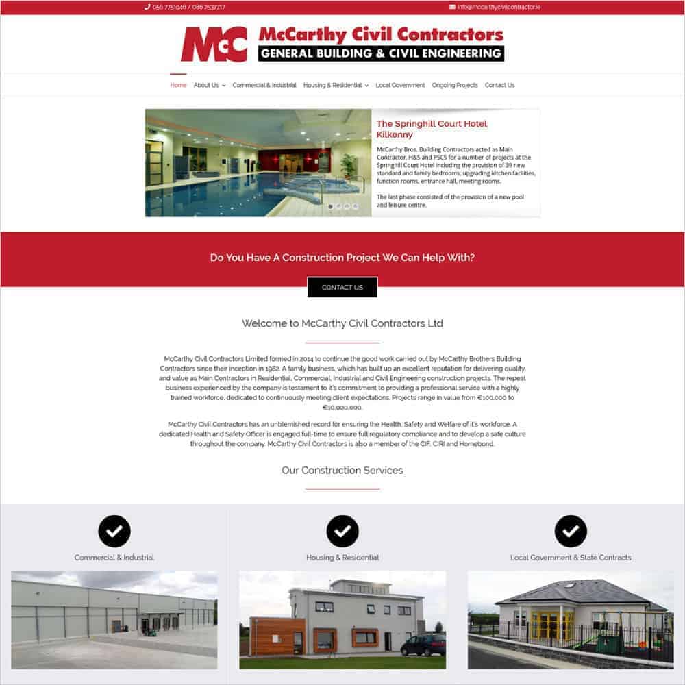 McCarthy Civil Contractors Ltd – New Website Launched