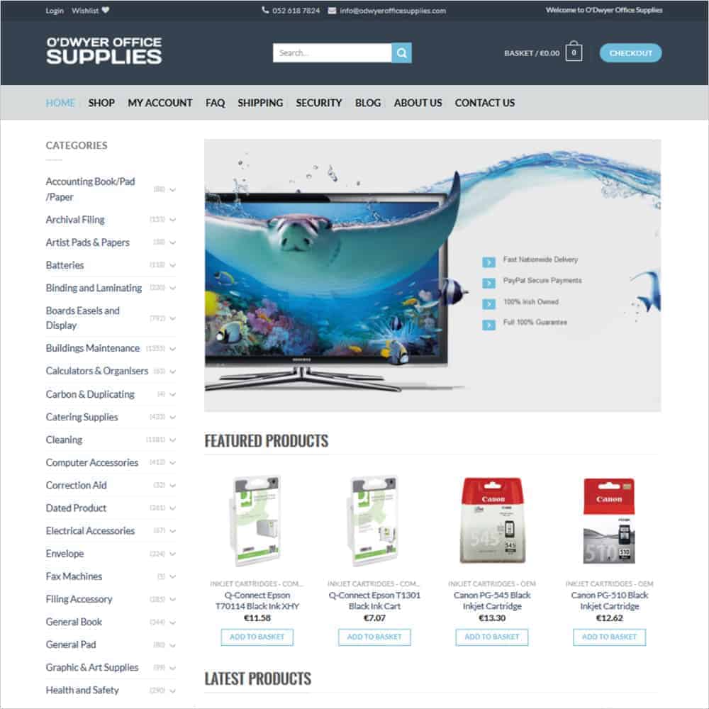 O’Dwyer Office Supplies – New Website Launched