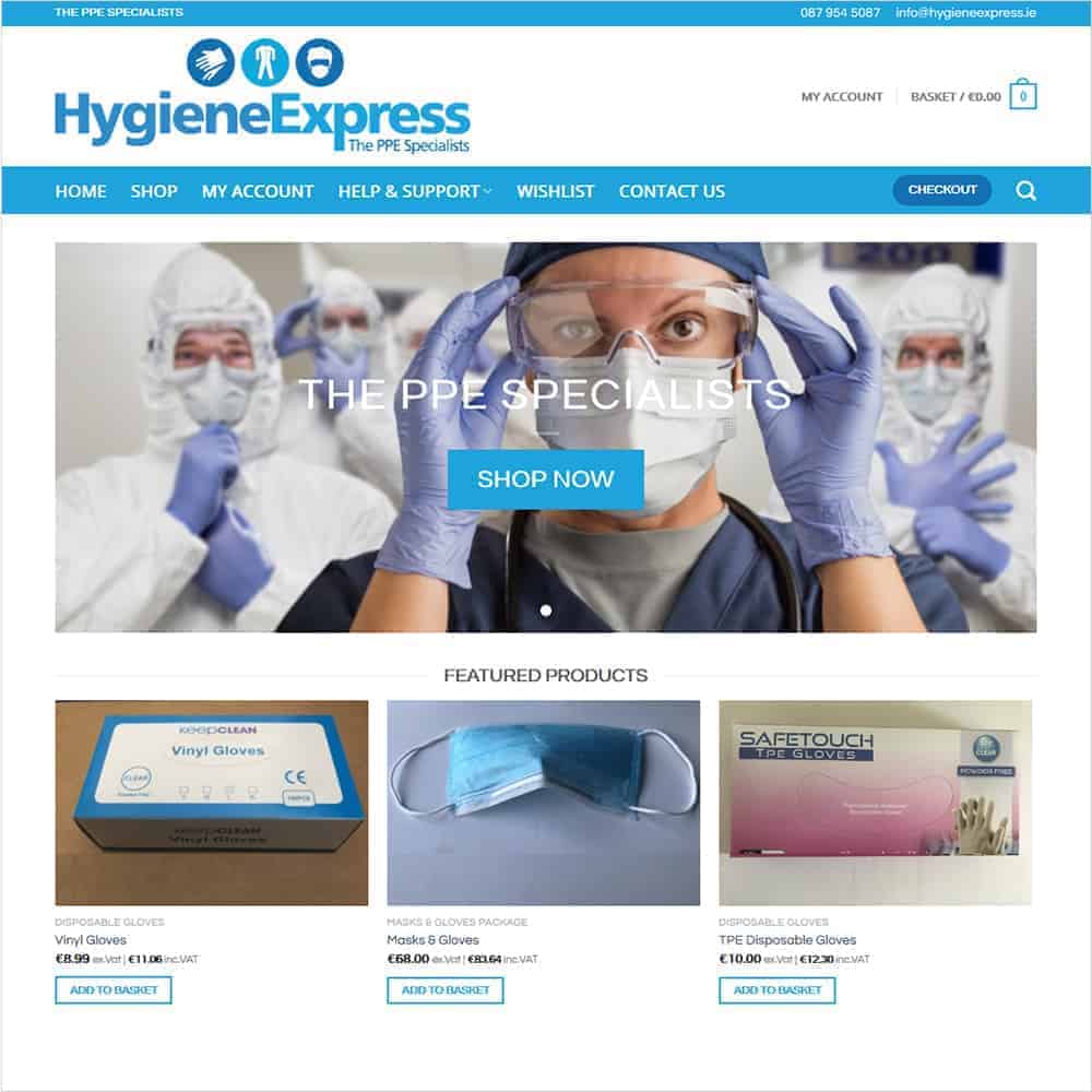 hygiene express new ecommerce website launched