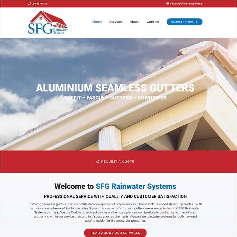 sfg rainwater systems new website launched