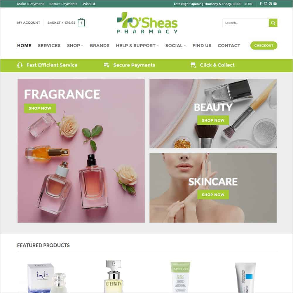 o'sheas pharmacy – new ecommerce website launched