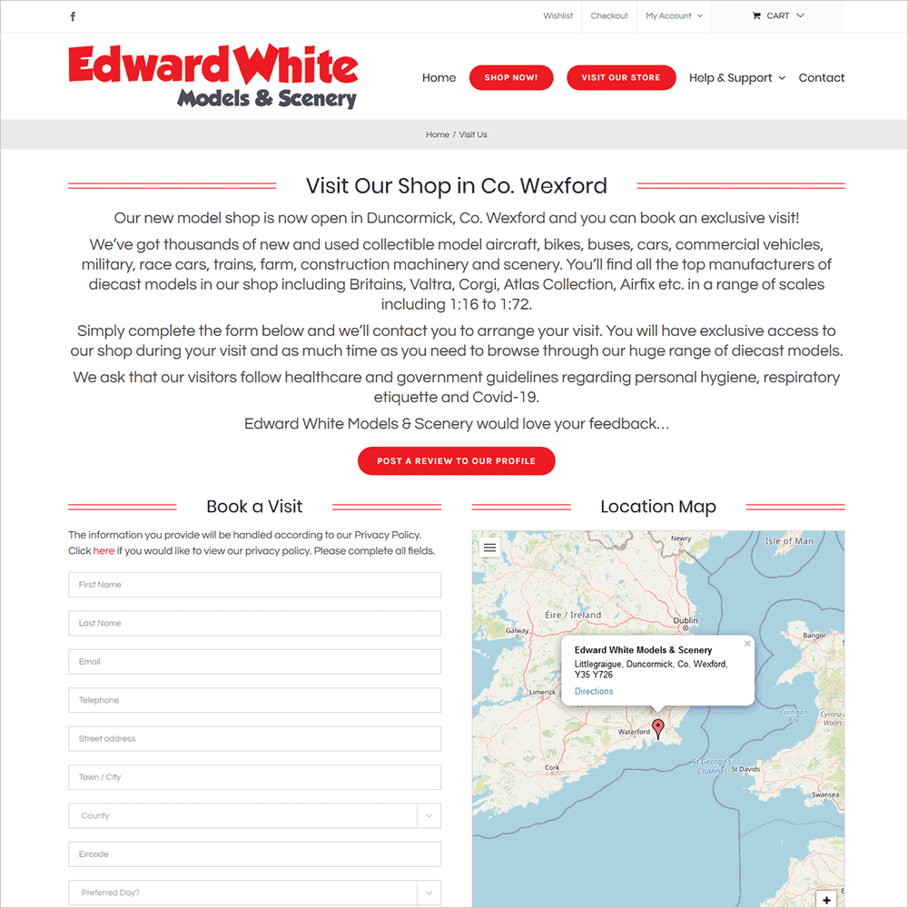 edward white models & scenery new shop open in co. wexford