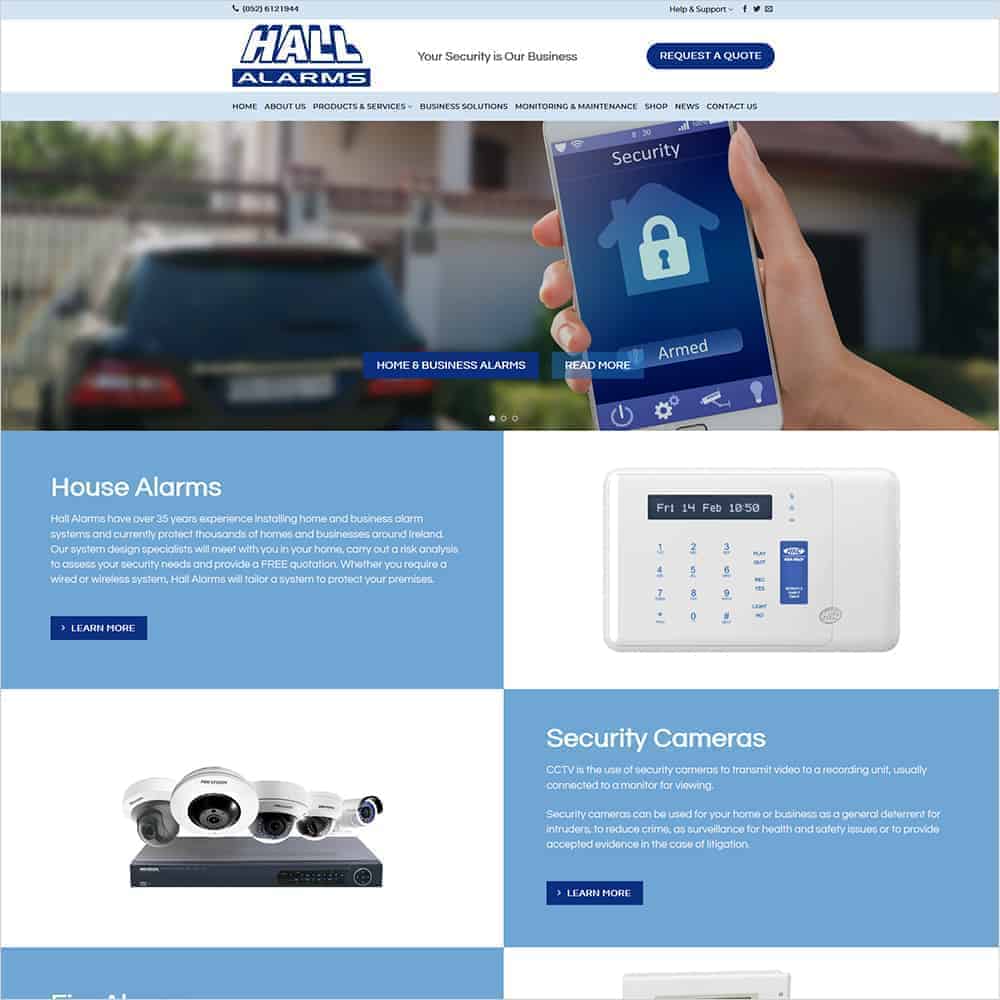 hall alarms – new ecommerce website launched