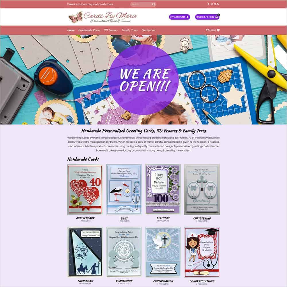 cards by marie – new ecommerce website launched