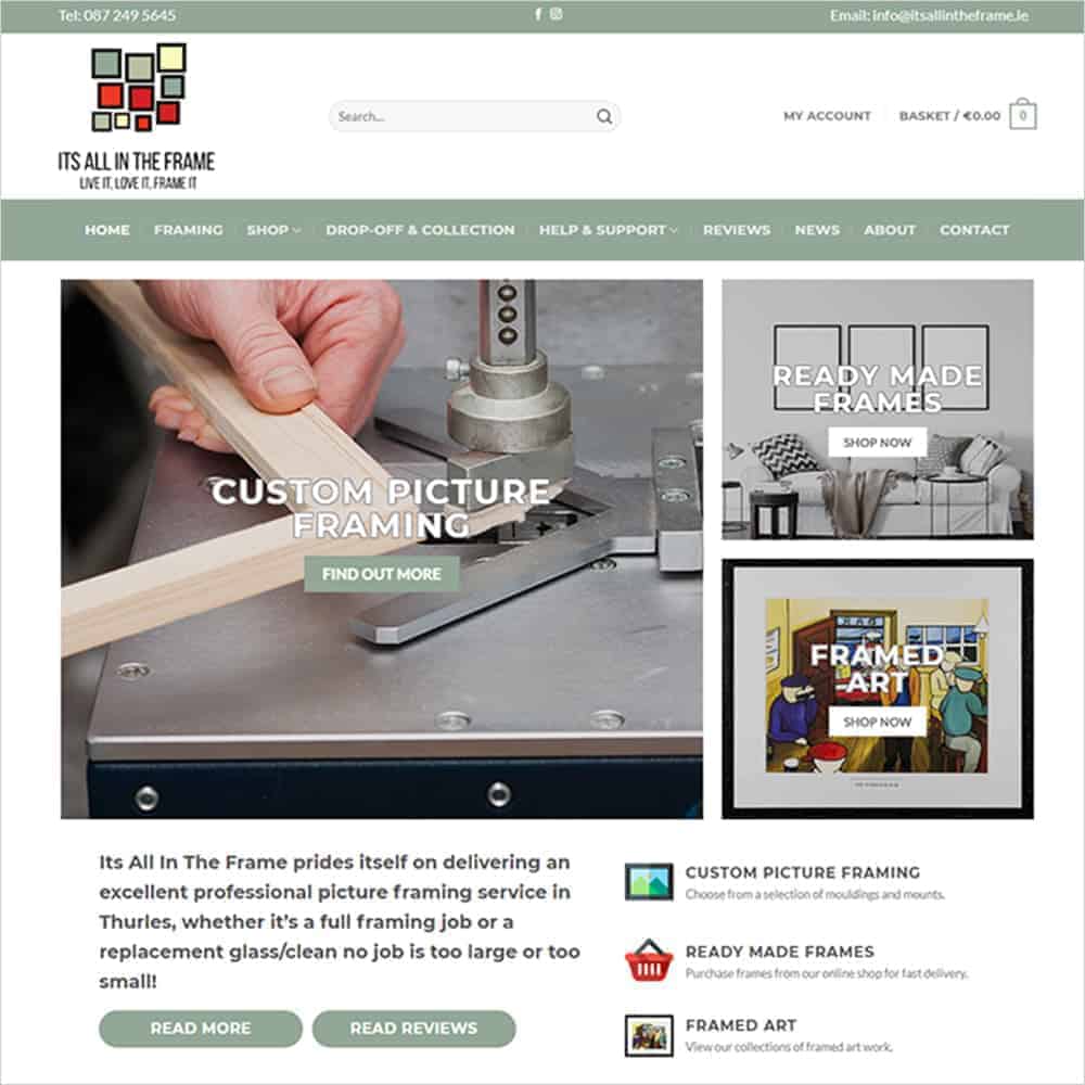 its all in the frame new ecommerce website launched