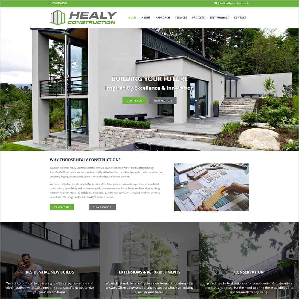 healy construction new website launched