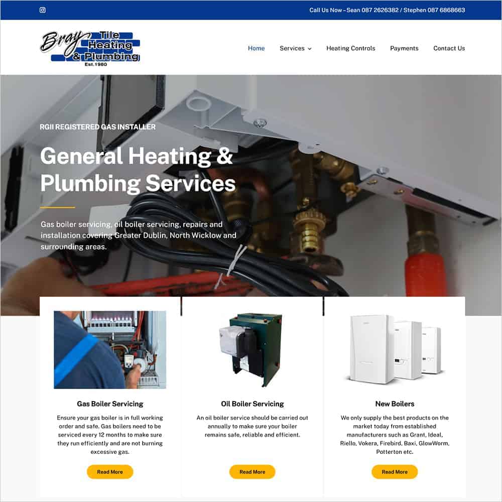 bray tile heating and plumbing new website launched