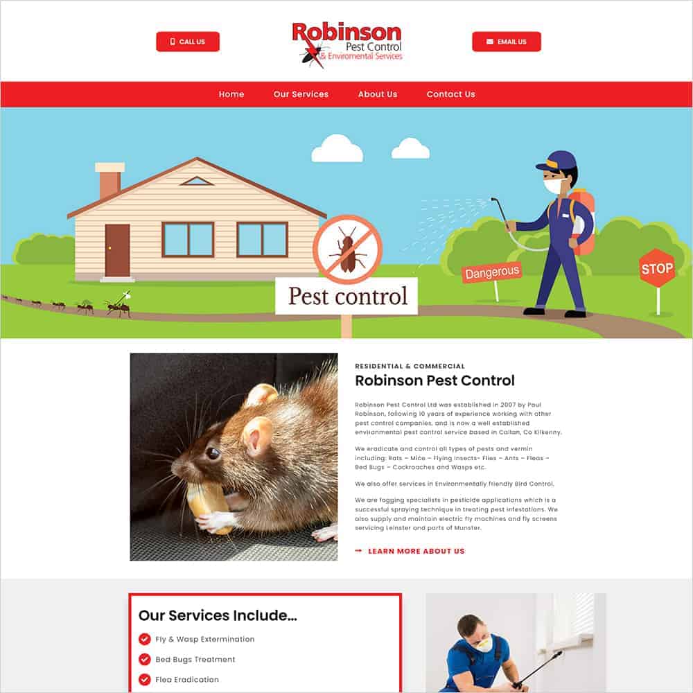 robinson pest control new ecommerce website launched