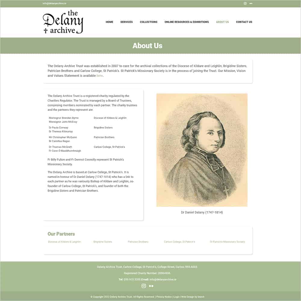 delany archive trust new website launched