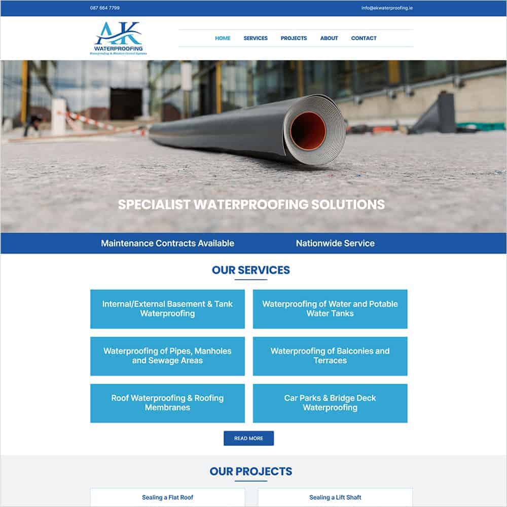 ak waterproofing new website launched