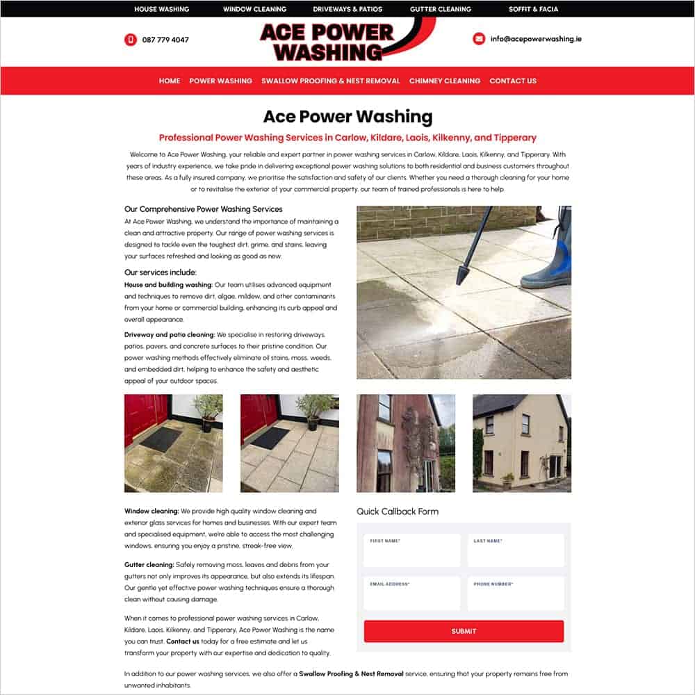 Ace Power Washing – New Website Launched