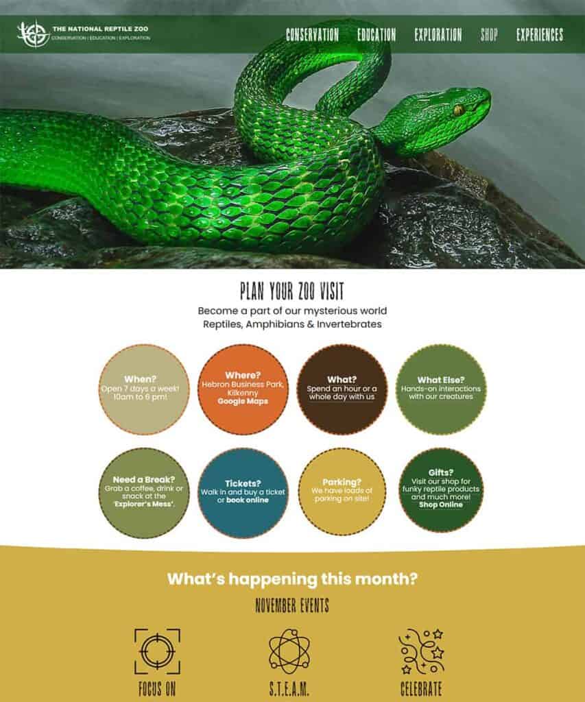 the national reptile zoo