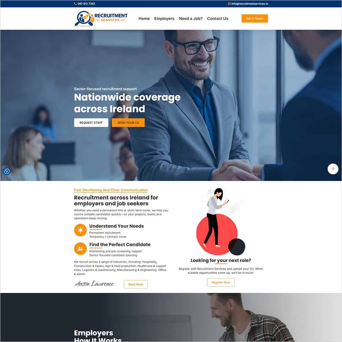 Website Launch: Recruitment Services — A Clearer, Faster Site Built for Hiring