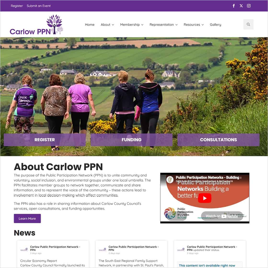 New Website Launch for Carlow PPN | Istech Web Design
