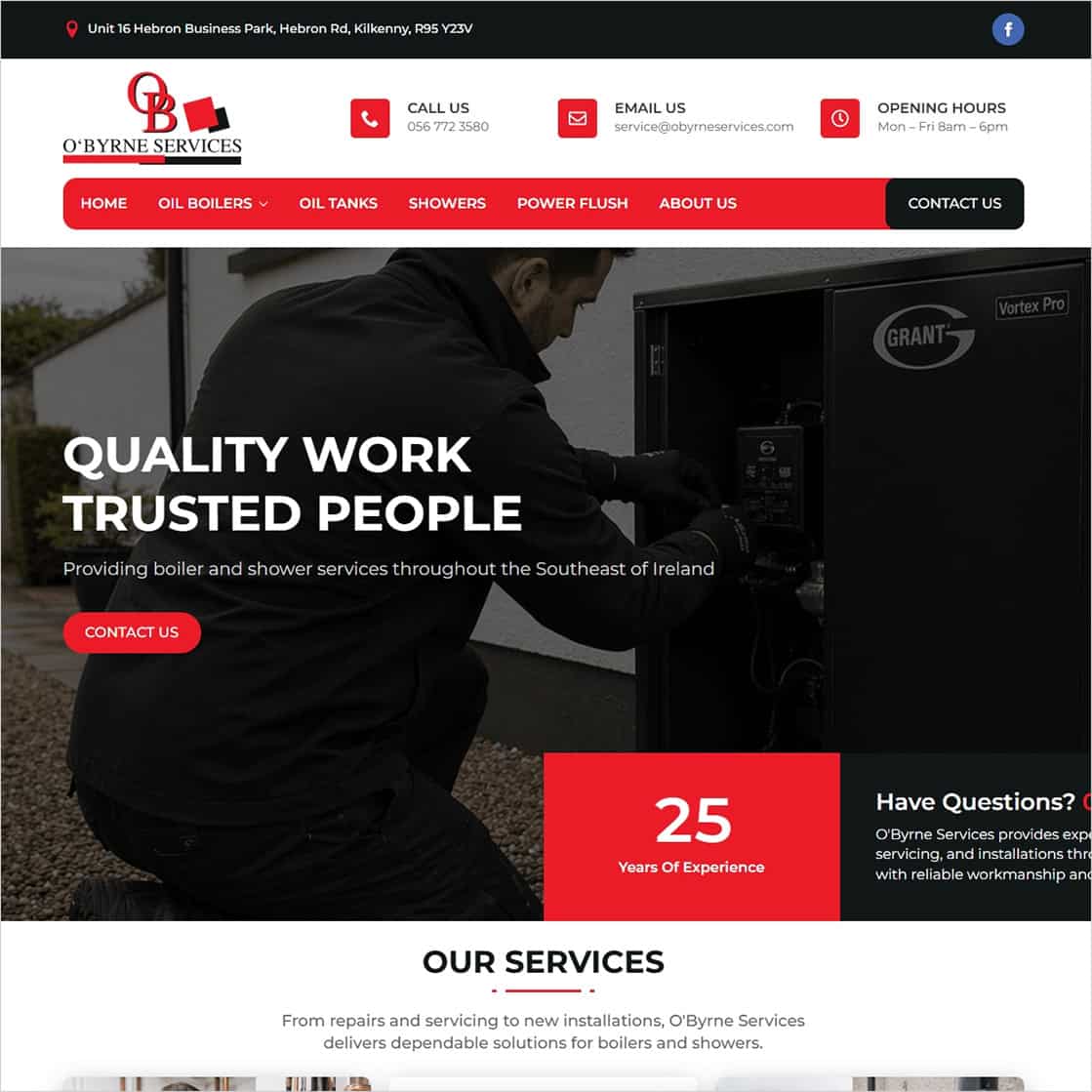 New Website Launch: O’Byrne Services